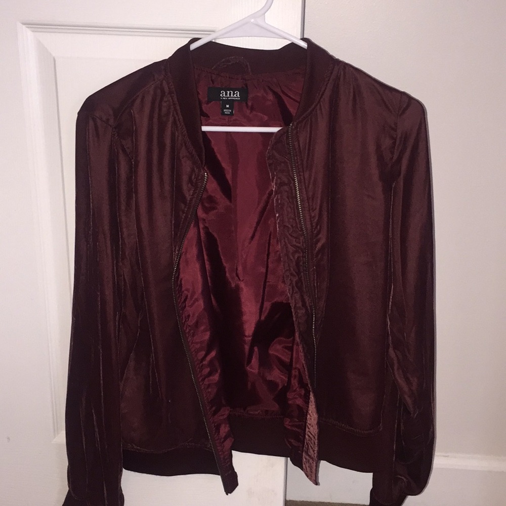 Velvet bomber jacket NWOTT